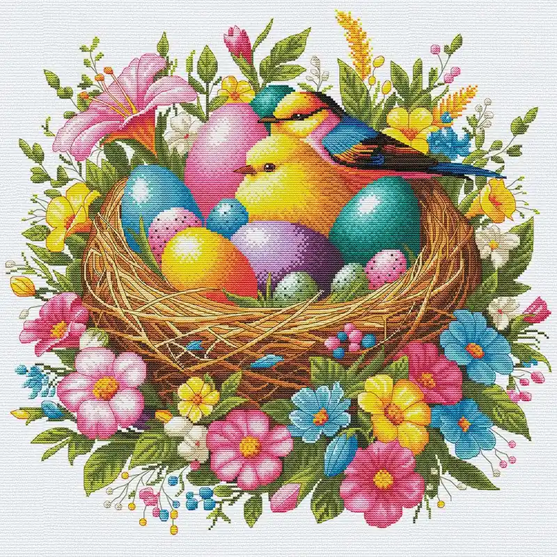 kit ricamo a punto croce Nova Sloboda La gioia della Pasqua | Grande offerta