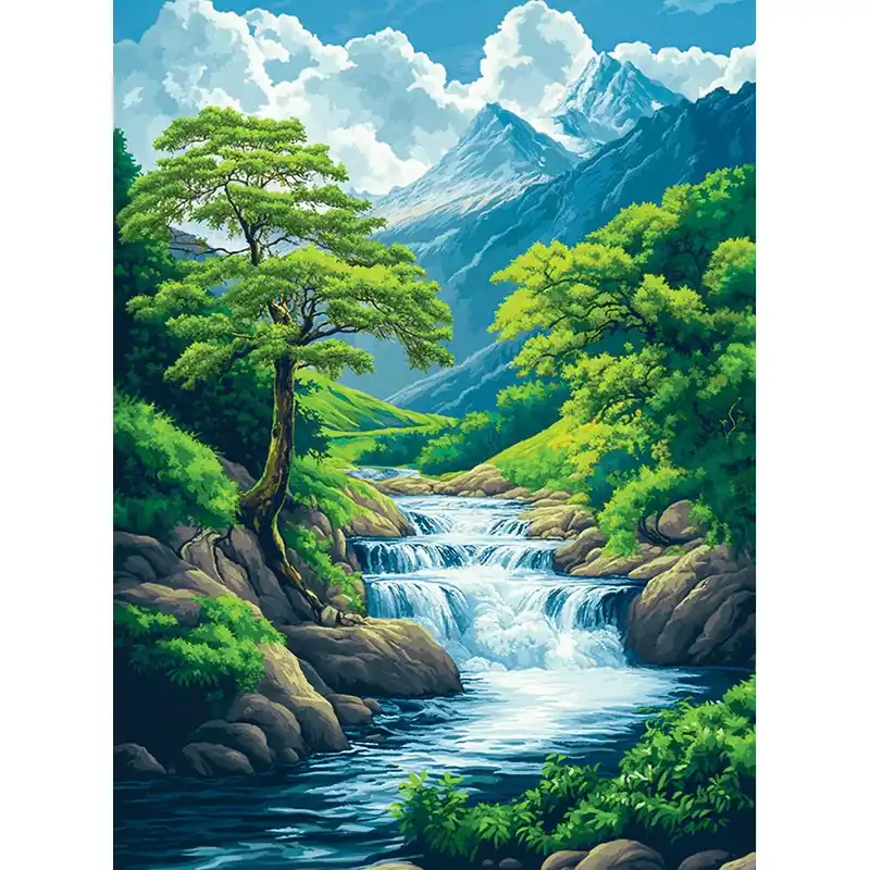Kit ricamo diamante su telaio Art City Cascata d‘acqua - Ordinabile online