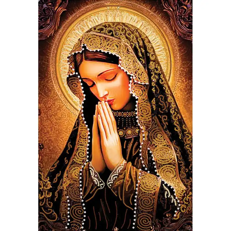Direttamente dalla fabbrica | Kit di ricamo con perline Nova Sloboda Vergine Maria