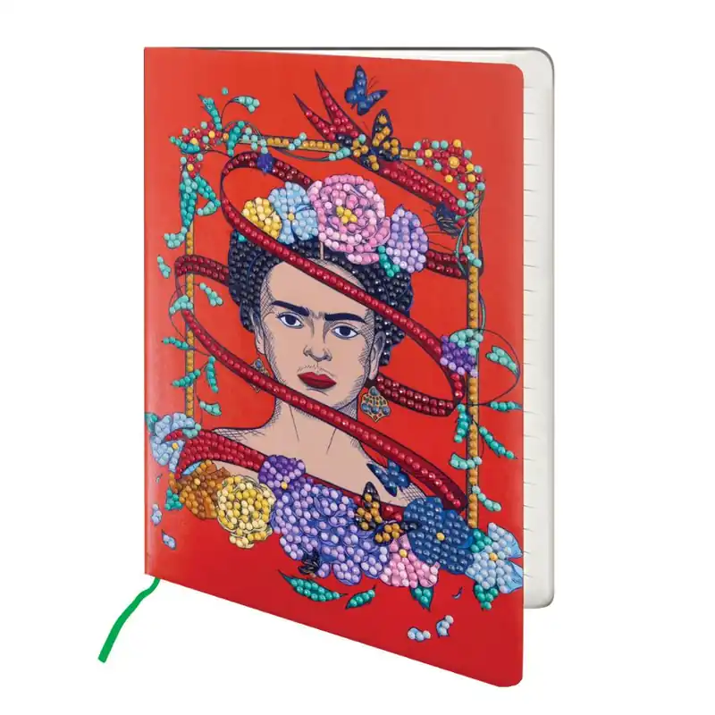 Prezzo basso - Taccuino da ricamo a diamante Crystal Art D.I.Y Il diario di Frida Kahlo
