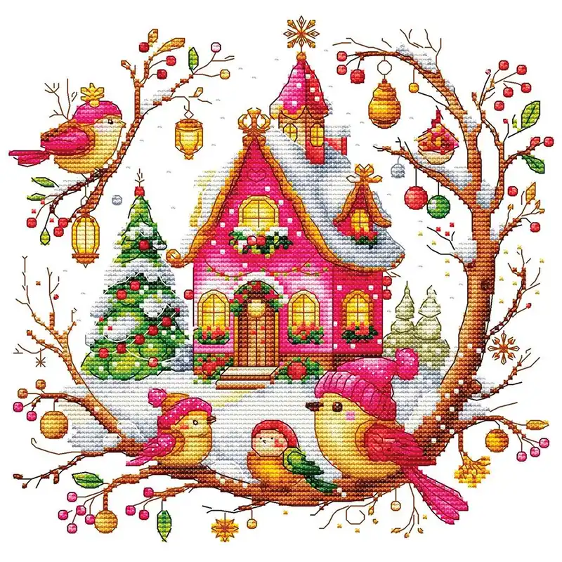 Promo lampo | Foglio di punto croce Les petites croix de Lucie Il grande marcatore degli alberi della vita