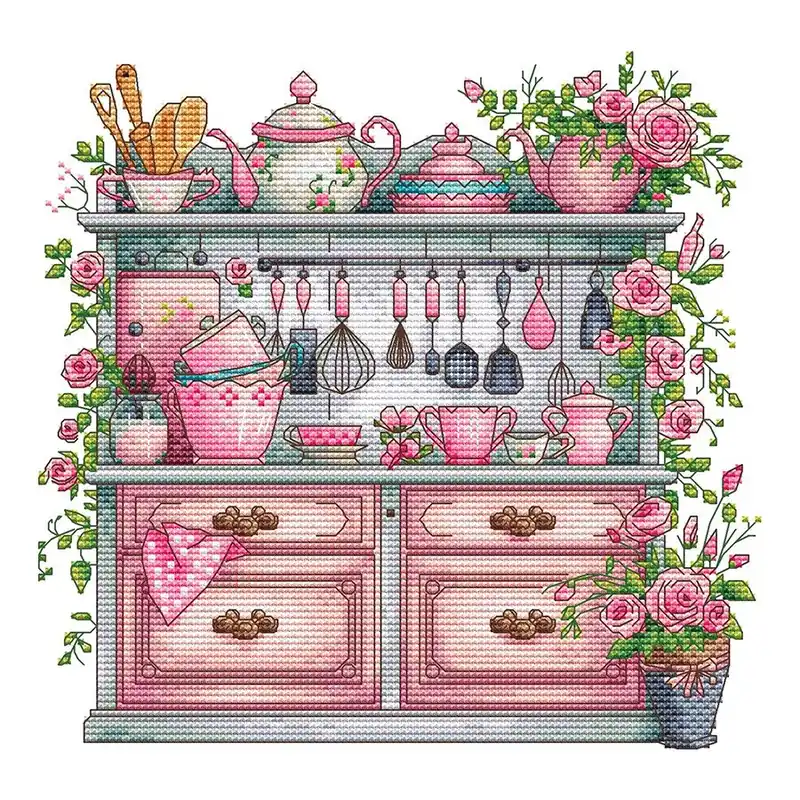 Punto croce + foglio di tela Les petites croix de Lucie Il grande marcatore degli alberi della vita | Pochi pezzi rimasti