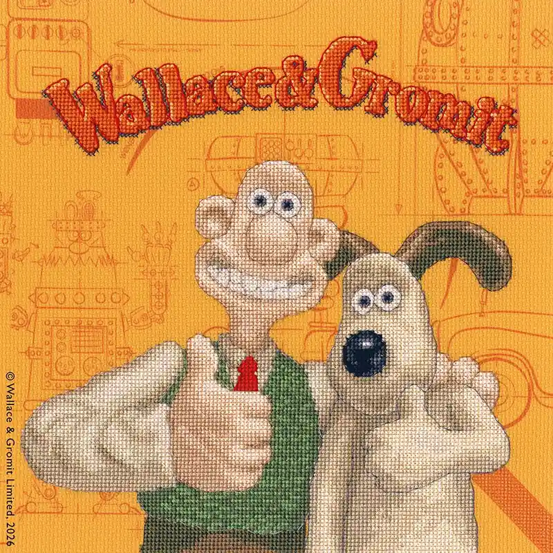 kit ricamo a punto croce Bothy Threads Wallace et Gromit | Offerta in scadenza