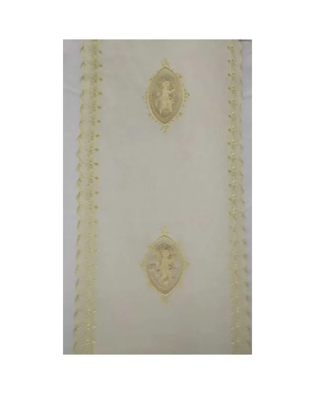 TESSUTO TENDINA MEDAGLIONE MACRAME‘ ANGELO SMERLO ALTO 60 CM - Spedizione veloce