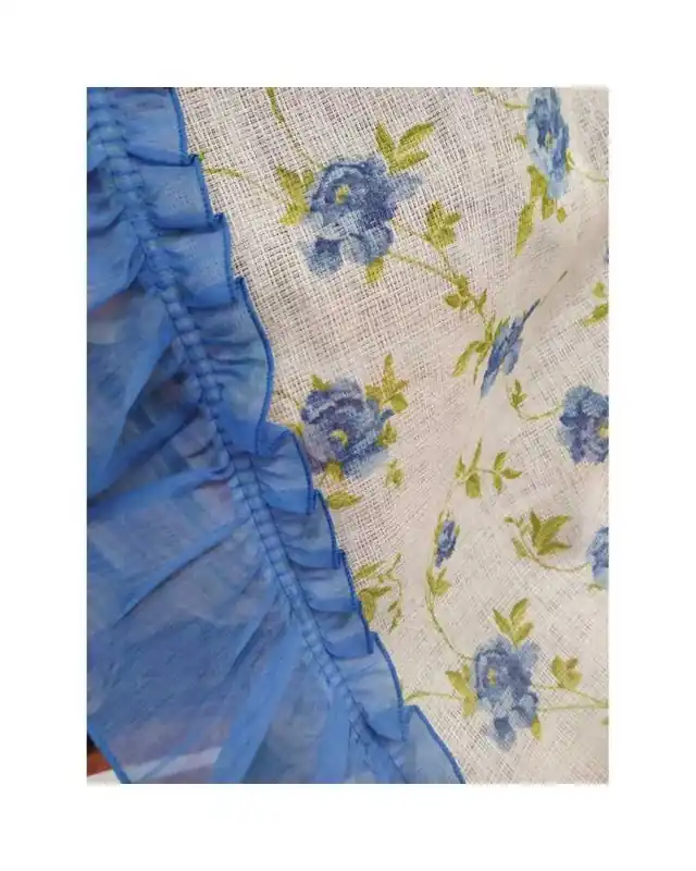 Qualità garantita | 50 CM TESSUTO TENDINA PACCHETTO FIORI VOLANT ALTO 60 CM