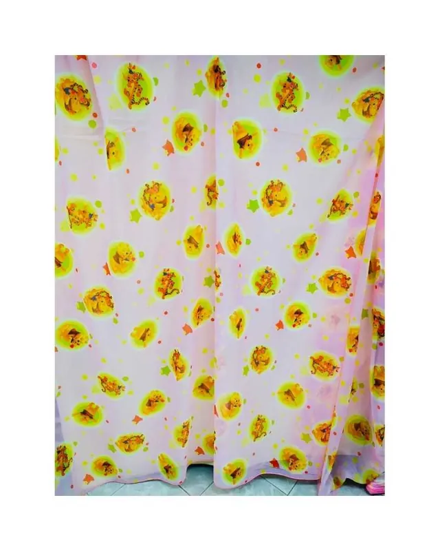 Tessuto Tenda Velo Orsetto Fondo Rosa Alto 280 Cm - Ordina subito