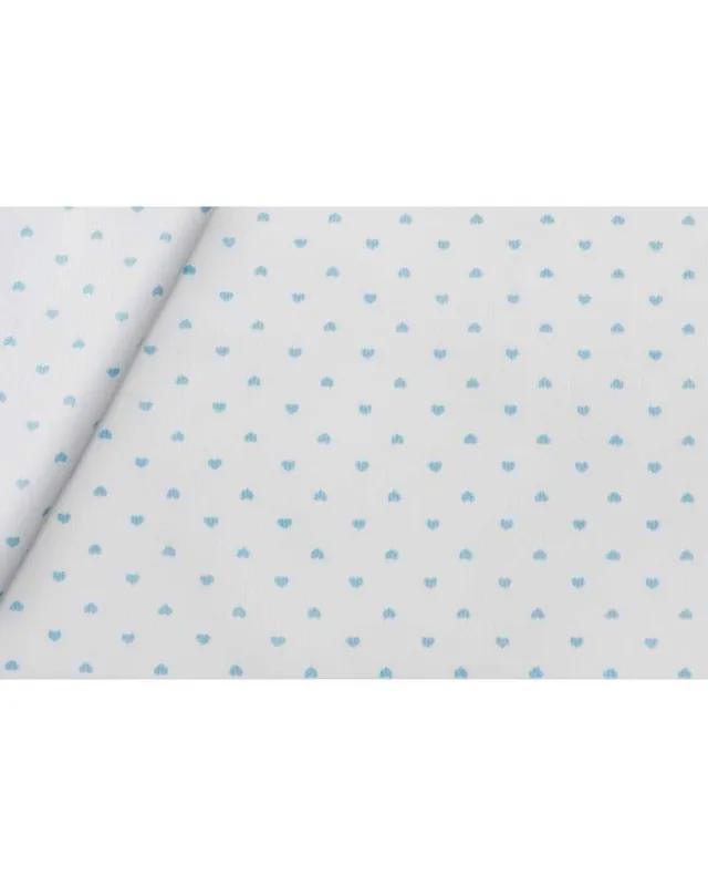 Sconto extra - 50 cm Piquet Millerighi stampato trendy Cuoricino colorato fondo bianco alto 150 cm