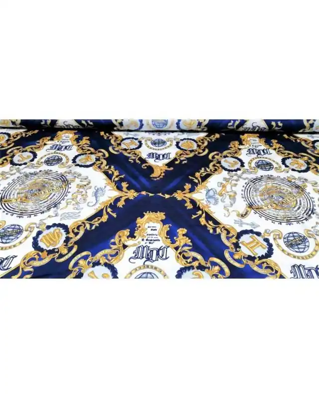 Tessuto in nylon stampato marinaio blu e giallo alto 150 cm | Molto apprezzato
