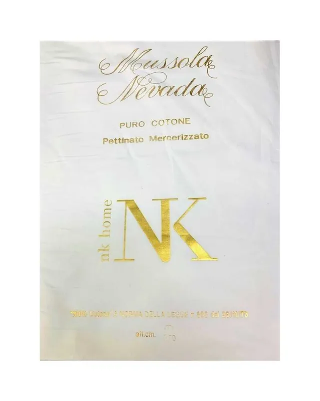 Consigliato | Mussola Nevada NK bianco puro cotone pettinato mercerizzato percalle per lenzuola alto 270 cm