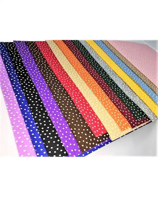 Qualità premium - Foglio in Feltro Pannello 45x45 cm Alto 3 mm. Doppia faccia riga e pois