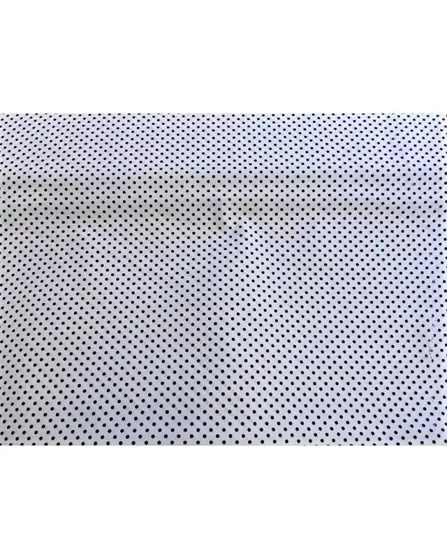 50 cm Tessuto di Cotone pois stampato piccoli fondo bianco alto 1,50 metri | Quantità limitata