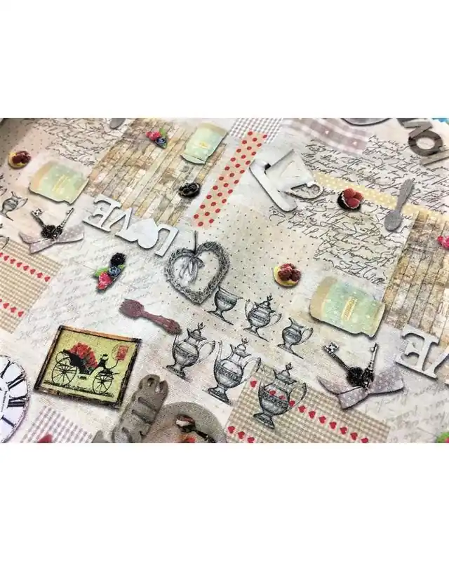 50 cm Tessuto di cotone digitale stampato motivi shabby alto 150 cm | Qualità garantita