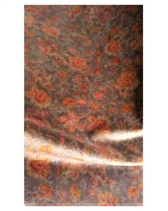 Ora disponibile - Tessuto velluto in cotone stampato fiori alto 150 cm