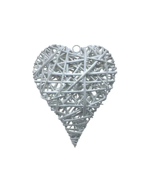 Cuore Shabby in Legno Bianco – 32 × 35 cm - Preferito dai clienti