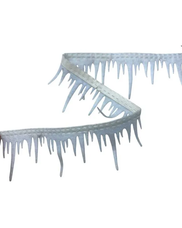 Tra i più amati - Passamaneria in Panno Lenci Bianco Stalattiti– Bordino Adesivo – Altezza 3 cm