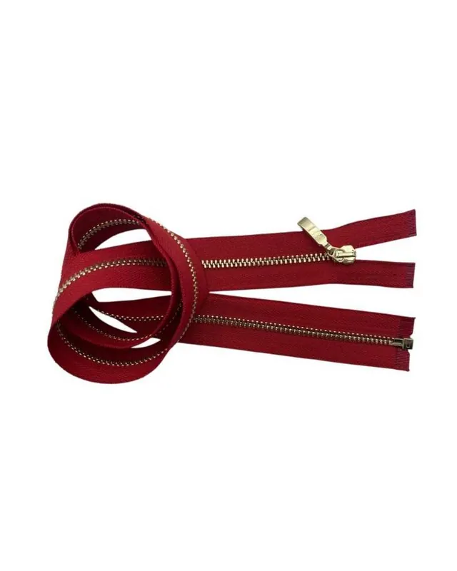 Cerniera Divisibile 60 Cm Metallo Oro Catena 4 Chiusura Lampo Prezzo per Pezzo - Ordinabile