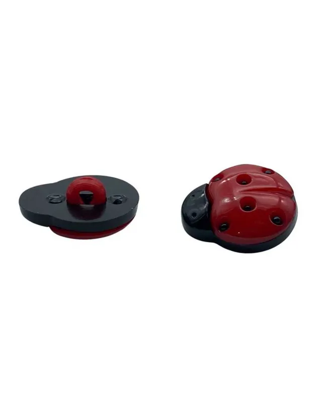 Consigliato - Bottoncino Decorativo in Plastica – Coccinella Ø 15 mm Rosso & Nero