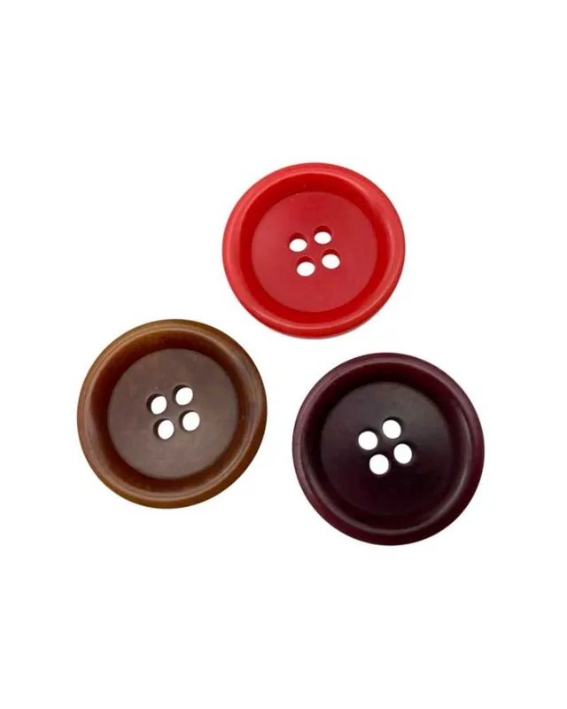 Bottone Tondo Lineato 36 – Ø 22 mm / 4 Buchi / Poliestere | Super prezzo