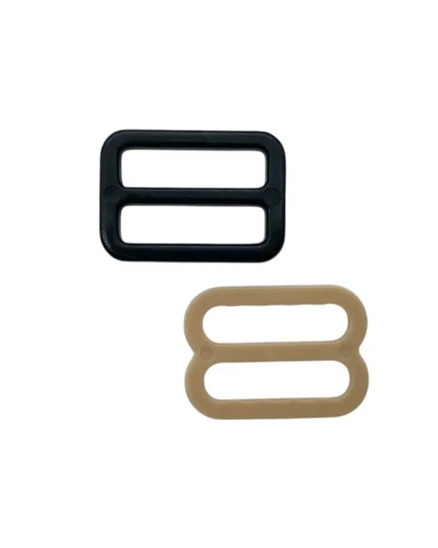 Super prezzo - Coppia Fibbia in Plastica per Reggiseno o Lingerie Ricambio Accessori 1,2 cm