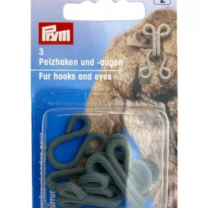 3 Coppie Uncinelli Grandi Rivestiti Grigio Medio Maschio+Femmina 2,5x2 cm - Prezzo scontato