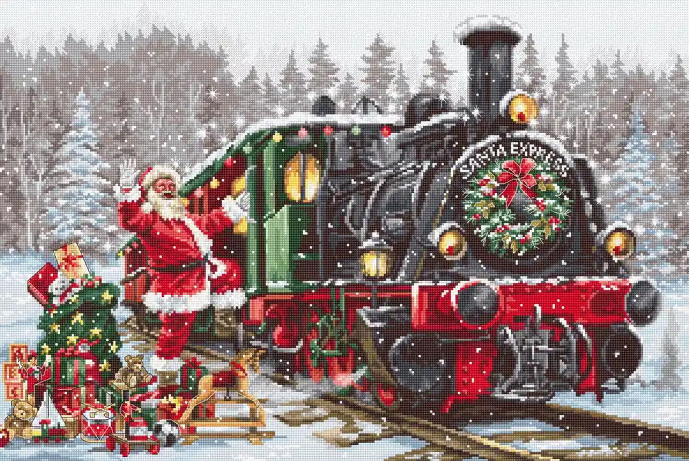 Kit punto croce Luca-S - Santa`s Express, B2397 | Prodotto di punta