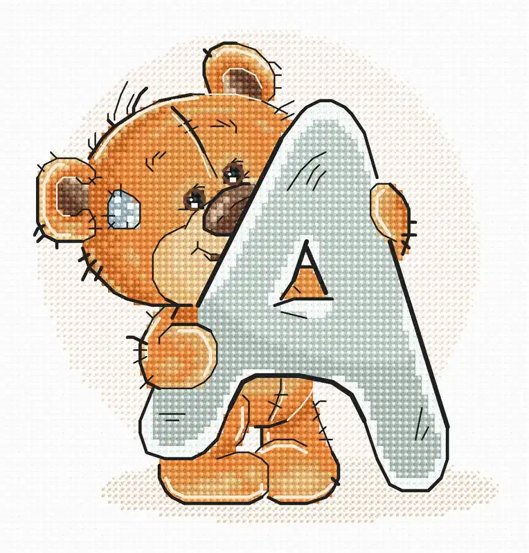 Kit punto croce Alfabeto - Kit Luca-S - Lettera "A" B1202 - Tra i preferiti