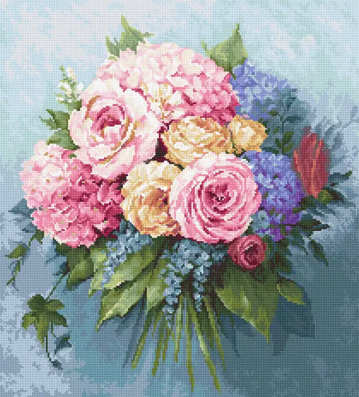Disponibile subito | Kit punto croce Luca-S - Bouquet, B2371