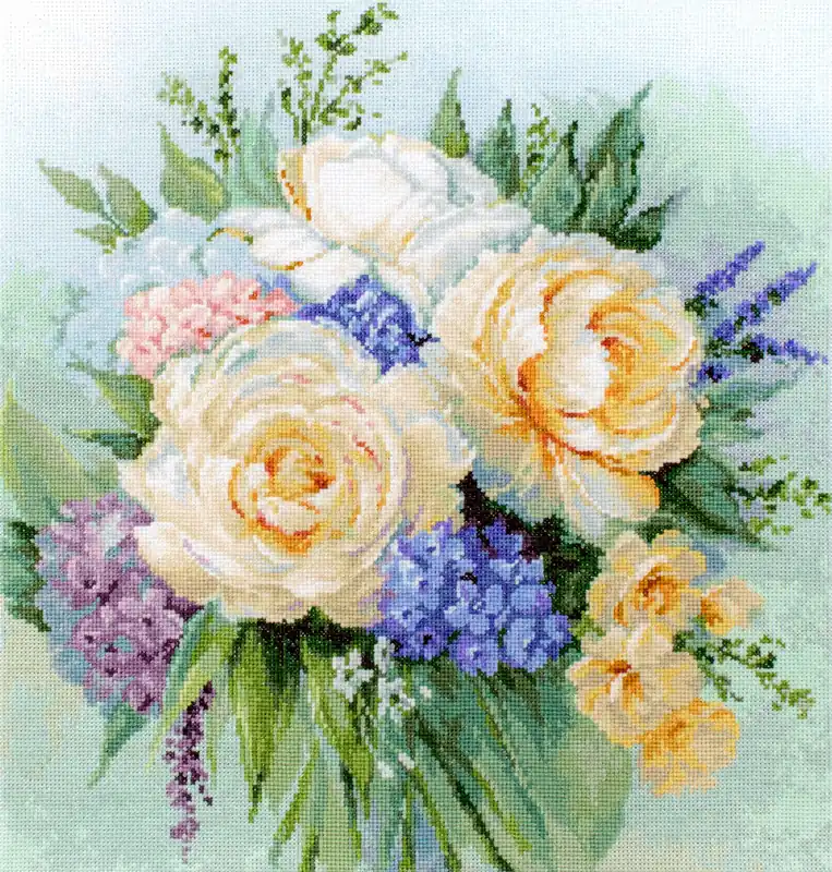 Approfitta dell'offerta - Kit punto croce Luca-S - Bouquet floreale, B2370