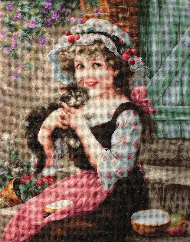 Reso semplice - Kit punto croce Luca-S - Il piccolo gattino, B538
