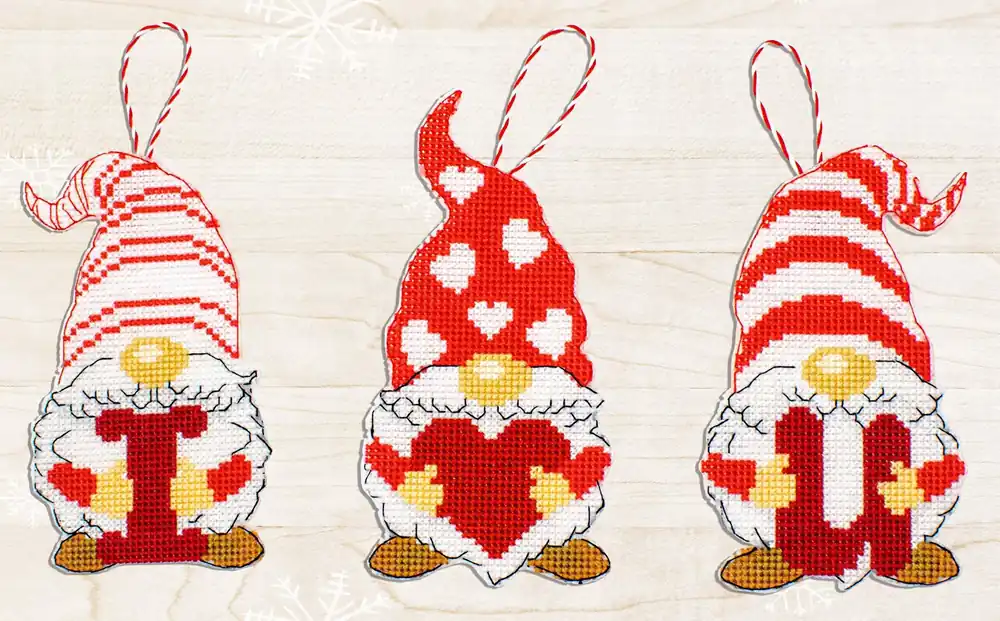 Nuovo arrivo | Giocattoli Kit Punto Croce Luca-S - Gnomi di San Valentino JK031