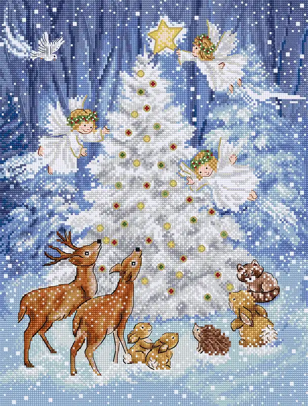 Preferito dai clienti - Kit punto croce LetiStitch - Angelo in legno, L9921
