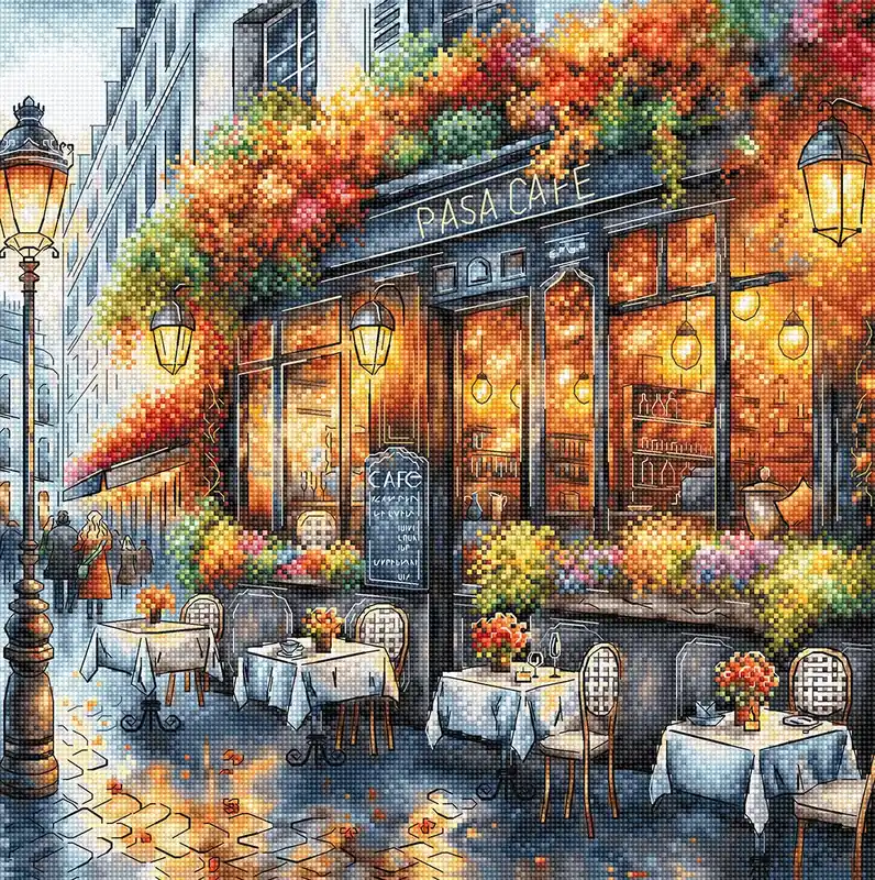 Alta qualità | Caffè in autunno - Kit punto croce AVA P051