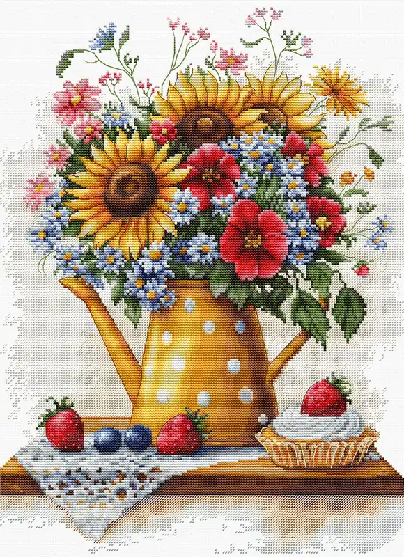 Acquista dal produttore - Kit punto croce Luca-S - Fiori estivi, B7052
