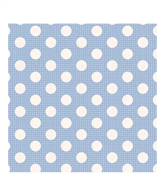 Ordinabile online - Tilda Medium Dots Blue, Tessuto Azzurro a Pois