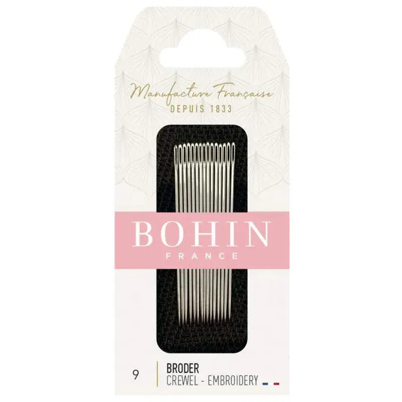 Bohin, Aghi Embroidery da Ricamo n9 per Ricamare su Lino, Lana e Cotone - 15pz | Prezzo d'offerta
