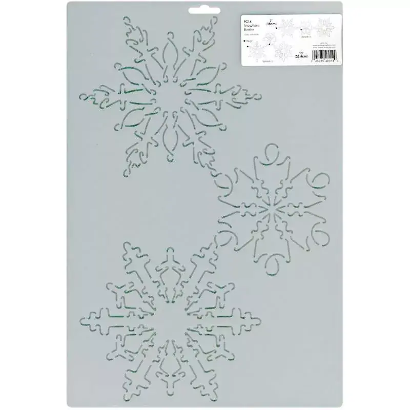 Sten Source, Stencil per Quilt by Julie Mullin - Fiocchi di Neve 25x37cm | Prezzo promozionale