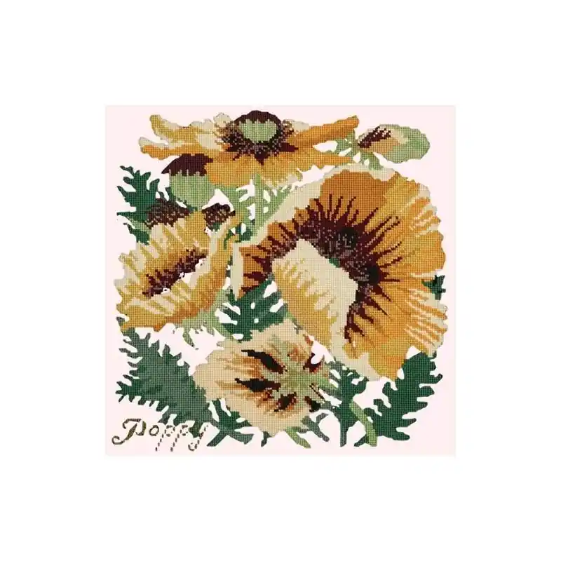 Quantità limitata - Elizabeth Bradley, Botanical Garden, YELLOW POPPY - 16x16 pollici