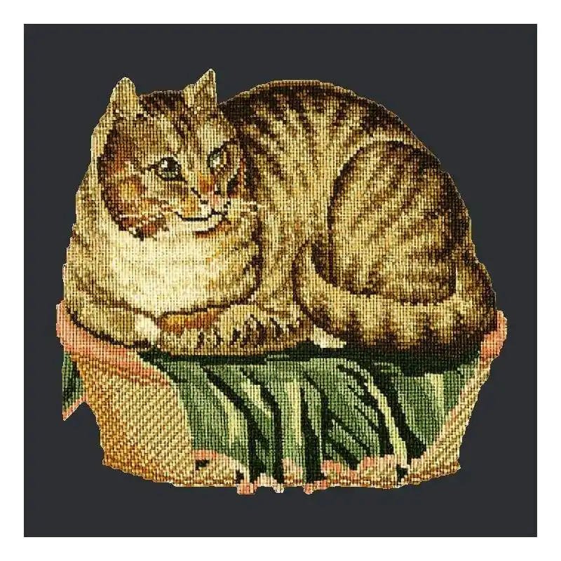 Elizabeth Bradley, Victorian Animals, CONTENTED CAT - 16x16 pollici - Acquista online