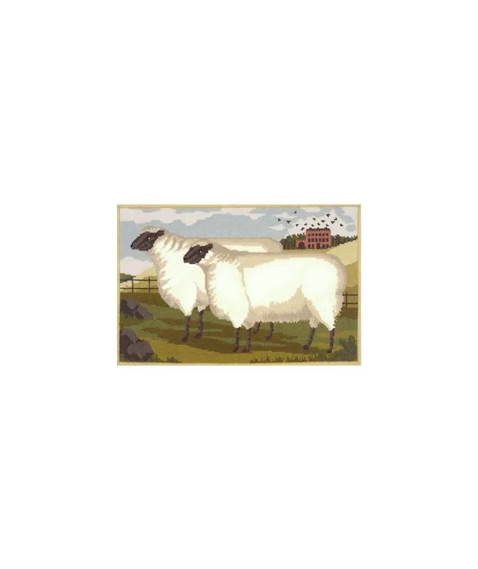 Elizabeth Bradley, Beasts of the Field, TWO FAT SUFFOLK LAMBS - 20x13 pollici | Offerta del giorno
