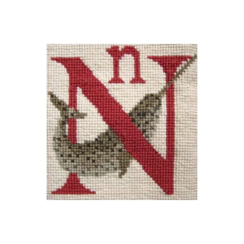 Elizabeth Bradley, Animal Alphabet, N - NARWHAL - 6x6 pollici - Novità nello shop