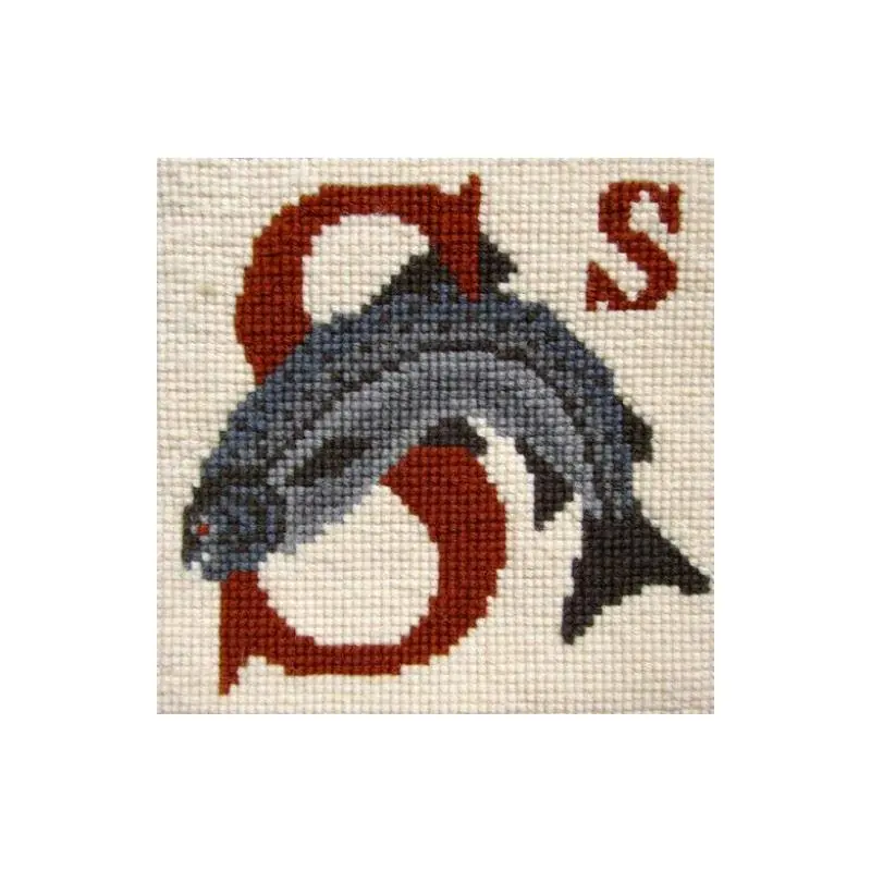 Elizabeth Bradley, Animal Alphabet, S - SALMON - 6x6 pollici | Qualità professionale