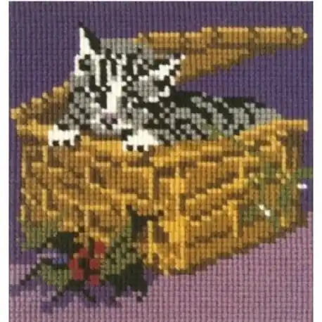 Prezzo speciale | Elizabeth Bradley, Mini Kits, CHRISTMAS KITTEN - 6x6 pollici