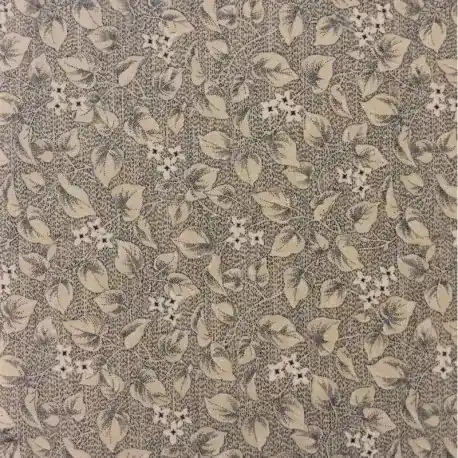 Novità nello shop - Moda Fabrics Union Blues, Tessuto Crema con Foglie e Fiori
