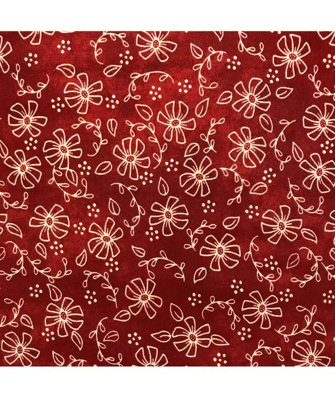 Non perdere l'occasione - Fresh Water Design, Tessuto Bordeaux sfumato con fiori