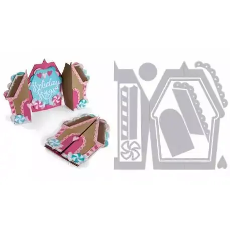 Prezzo conveniente - Sizzix, Thinlits Die Set 11PK - Card Gingerbread Fold-a-Long by Jen Long