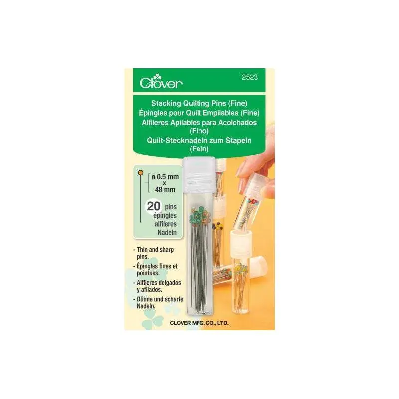 Liquidazione | Clover, Spilli Stacking Quilting - 20 Pz