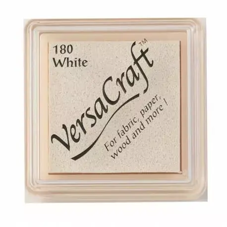 Alta qualità | VersaCraft White - Inchiostro Bianco + Spugna per Bambole, Tessuto, Carta, Legno e altro