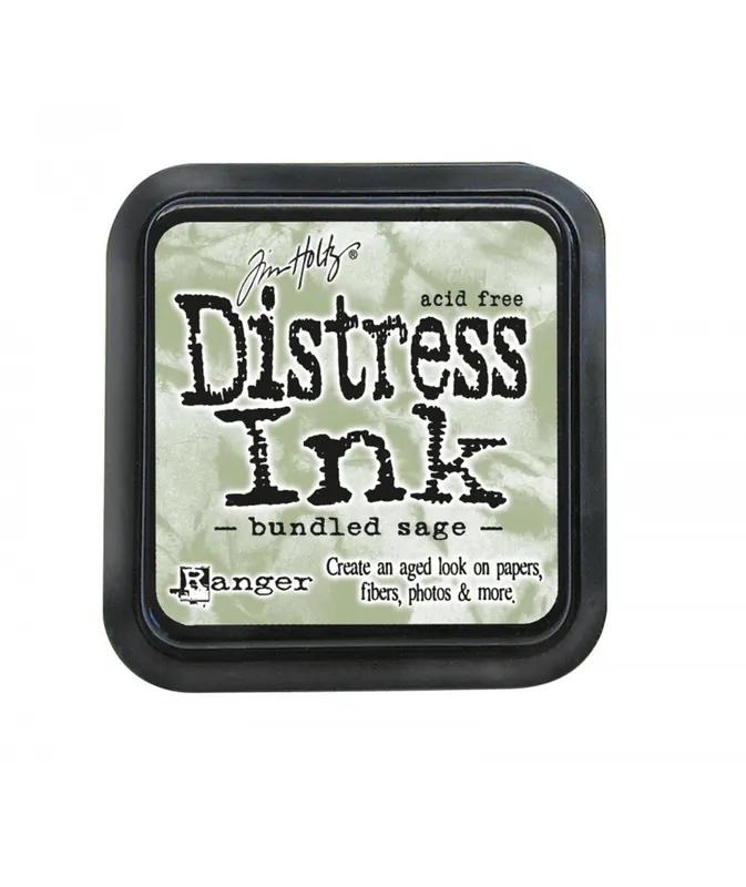Tim Holtz Distress Bundled Sage - Inchiostro Invecchiante per Tessuto, Carta, Foto e altro - 7x7cm | Nuovo arrivo
