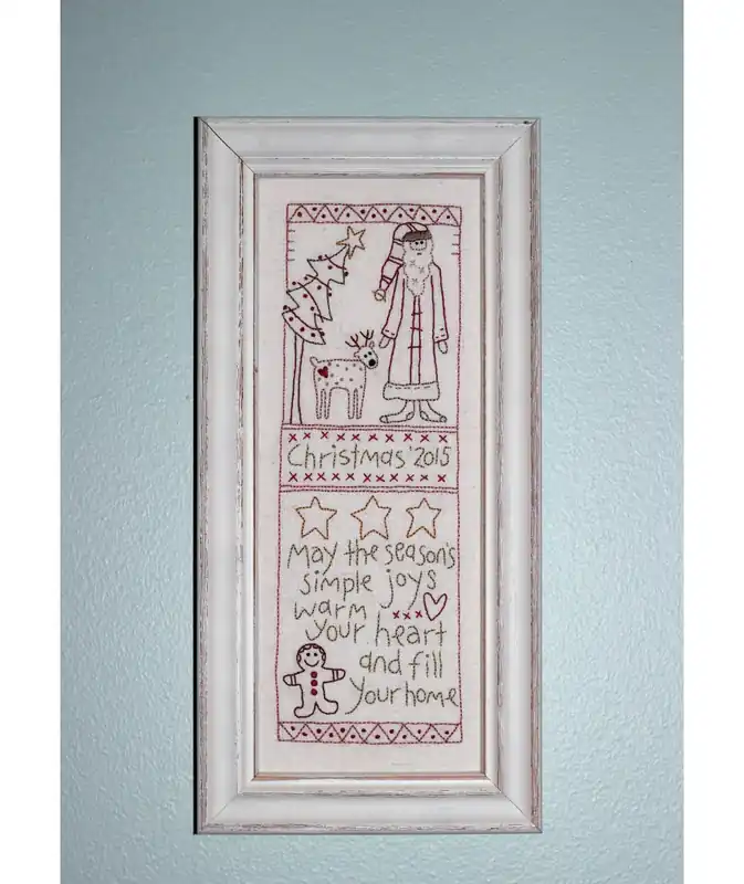 Simple Joys - Cartamodello Stitchery di Natale su Tela Prestampata, The BirdHouse by Natalie Bird | Risparmio extra