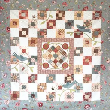 Promozione | Birds n‘ Bees - Cartamodello Quilt Patchwork 42x42 pollici, The BirdHouse by Natalie Bird